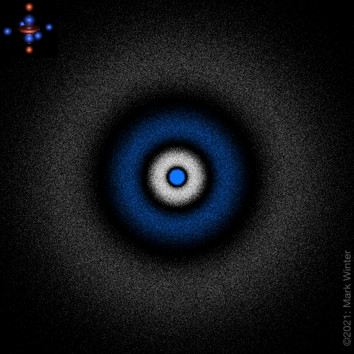 Electron dot-density plot of the 4s orbital.