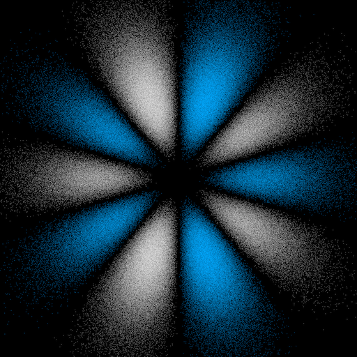 Electron dot-density plot of the 6h_xzzz orbital.