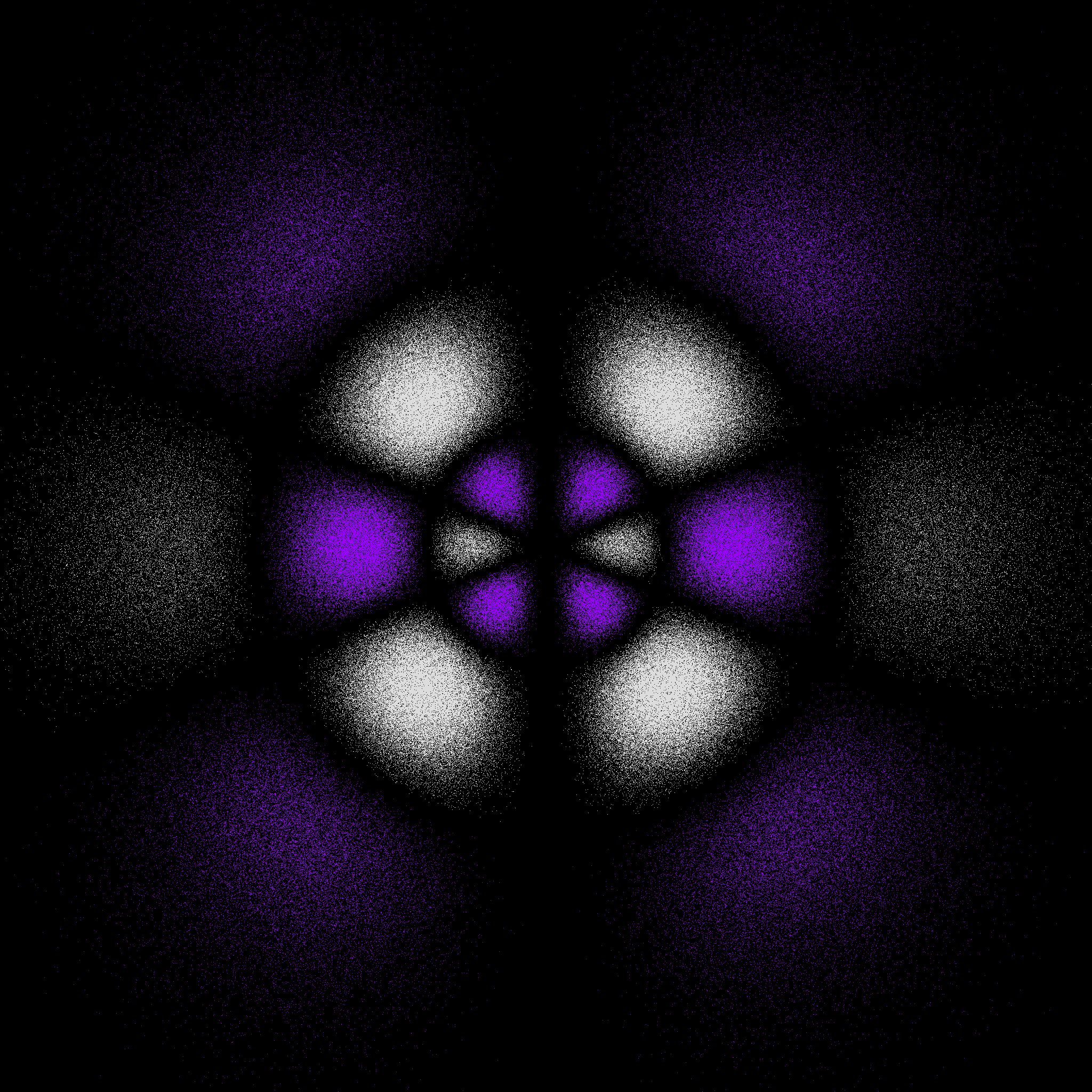 Electron dot-density plot of the 7g_xyz orbital.